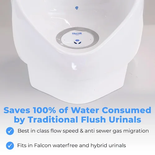Vista 5 de Cartucho de urinario Falcon Velocity sin agua - Cartucho líquido de reemplazo para urinarios sin agua e híbridos (paquete de 20)