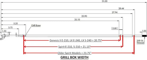 Vista 6 de OneGrill - Weber - Kit de parrilla de acero inoxidable con 50 lb. Motor eléctrico.