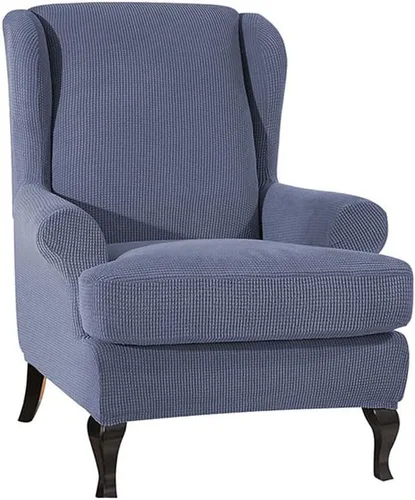 Vista 7 de Morbuy Funda para silla Wingback, fundas impermeables para silla con respaldo de ala, fundas elásticas lavables para silla con respaldo de ala