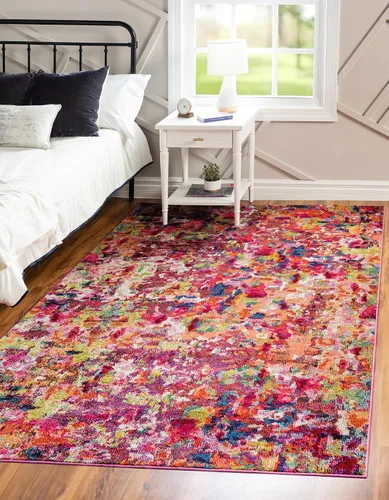 Vista 12 de Unique Loom Chromatic Collection Alfombra de Área - Champagne (2' 2" x 6' Runner, Azul Claro/Azul)