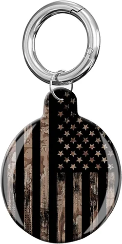 Vista 9 de ANDRIU Funda compatible con Air Tag, funda protectora con soporte para llavero de bucle, resistente a los arañazos para cartera, equipaje, perro