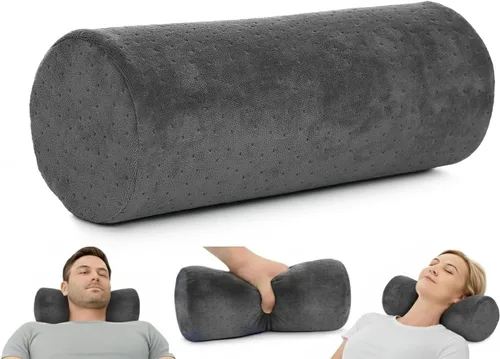 Vista 7 de AllSett Health - Almohada de refuerzo cilíndrica y redonda cervical con funda extraíble y lavable, diseñada ergonómicamente para cabeza, cuello