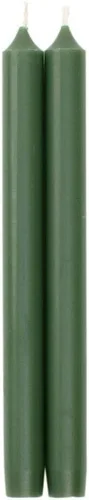 Vista 3 de Caspari Velas cónicas rectas en verde musgo - 2 paquetes de 2