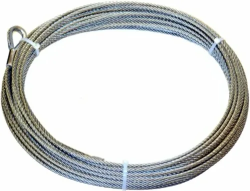 Vista 2 de WARN 38312 Accesorio del cabrestante: cable de acero con extremo y terminal de bucle, 5/16" de diámetro x 125' de longitud