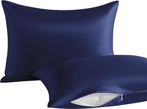 Vista 23 de NTBAY Paquete de 2 almohadas con fundas de almohada de algodón egipcio, relleno alternativo de algodón suave de 13 x 18 pulgadas, almohadas sobre