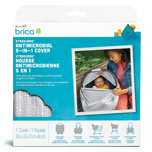 Vista 7 de Munchkin® Brica® XtraGuard™ 5 en 1 asiento de coche y funda de lactancia, color gris