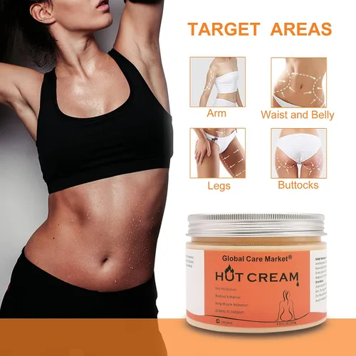 Vista 6 de Hot Cream - Potenciador de sudor – Crema térmica de gel caliente de primera calidad para reafirmar el cuerpo, esculpir y relajar los músculos