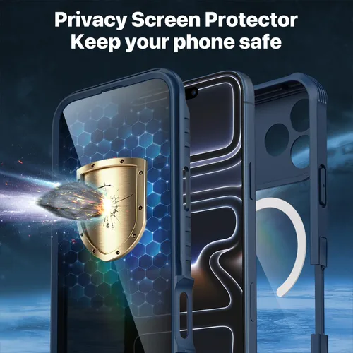 Vista 253 de CENHUFO Funda de privacidad para iPhone 11 Pro, funda de cuerpo completo con protector de pantalla de privacidad de vidrio templado 9H integrado