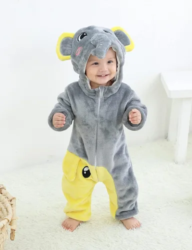 Vista 2 de BJWEO - Lindo disfraz para bebé, niñas y niños pequeños y recién nacidos, disfraz de Navidad, Halloween, enterizo de invierno, piyamas de cosplay