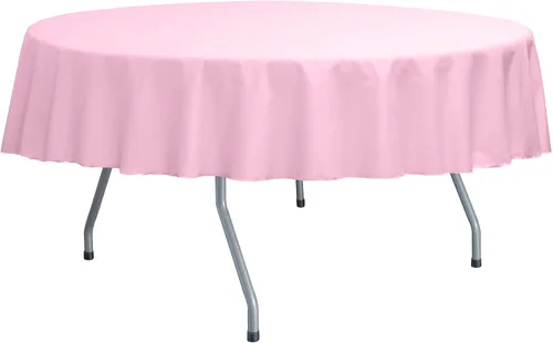 Vista 15 de Ultimate Textile Poly-Cotton Twill 60-Inch Round Tablecloth - Fits Tables Smaller Than 60-Inches in Diameter, Navy Blue