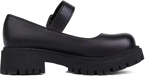 Vista 2 de Odisen Mary Janes Shoes Women Platform Chunky Ankle Strap Uniform Dress Shoes