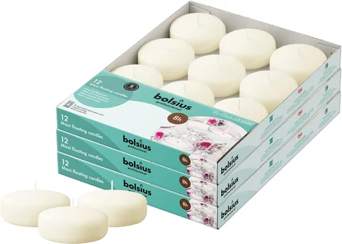 Vista 11 de BOLSIUS Velas flotantes sin perfume, marfil cremoso puro, juego de 20 unidades, sin humo, calidad europea, imbuye un ambiente impresionante