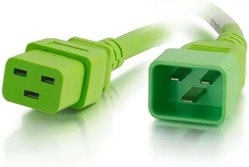 Vista 8 de Cable de alimentación C2G, cable de extensión corto, cable de extensión de alimentación, cable de alimentación de bloqueo, 10A, 250V, negro, 1 pie