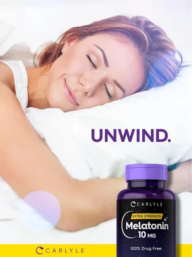 Vista 6 de Carlyle Melatonina 10 mg 300 cápsulas blandas Apoyo de fuerza extra para adultos Suplemento sin OMG, sin gluten