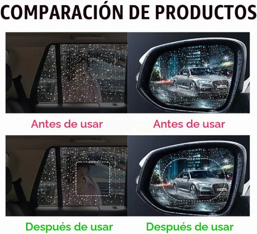 Vista 3 de 4 unidades de película para espejo retrovisor de coche, película impermeable para espejo lateral, película resistente a la lluvia, nano HD