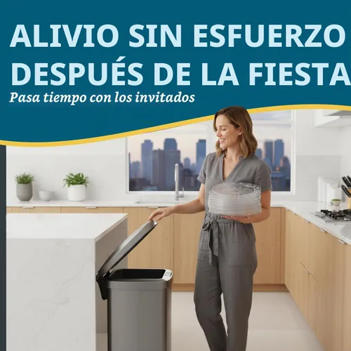 Vista 2 de Blue Sky Simcha - Platos desechables de plástico transparente de 10 pulgadas (20 unidades) Vajilla de alta calidad y resistente para fiestas