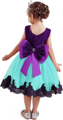 Vista 2 de TTYAOVO Vestido de fiesta de princesa de flores para niñas de 1 a 5 años