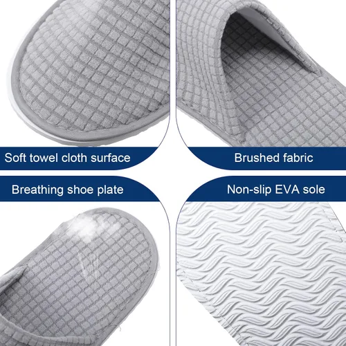 Vista 4 de Geyoga Pantuflas de casa antideslizantes suaves para mujer