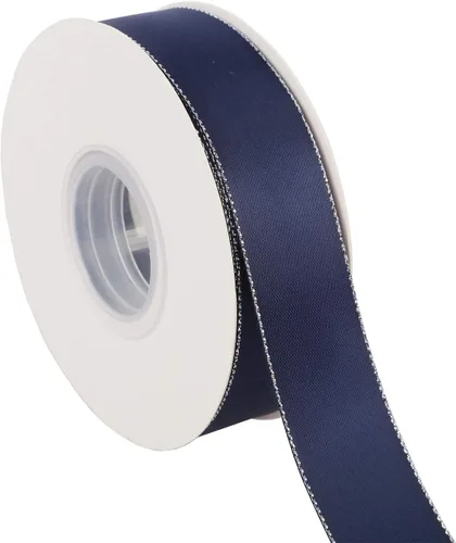 Vista 11 de ITIsparkle Cinta de satén de doble cara de 1 pulgada de 25 yardas con bordes dorados, 1 pulgada x 25 yardas - naranja otoñal