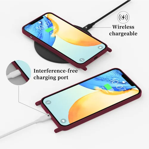 Vista 30 de Funda compatible con iPhone 8 Plus, iPhone 7 Plus/6 Plus/6S Plus con cordón, funda cruzada para iPhone con correa ajustable de silicona para iPhone
