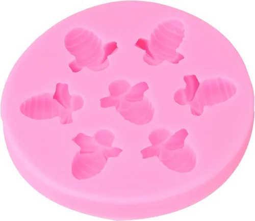 Vista 6 de Molde para pastel, molde de pastel en forma de abeja, molde de silicona para chocolate, para decoración de pasteles, fondant, herramienta