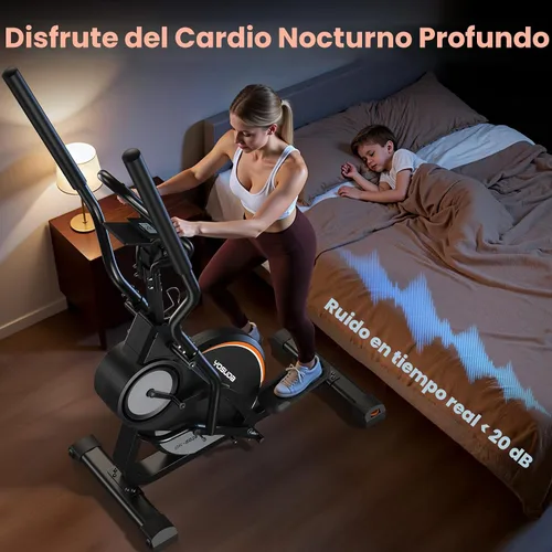Vista 7 de YOSUDA Elliptical Exercise Machine, Compact 3-in-1 (Elliptical + Cardio Climber + Stair Stepper) Elliptical for Home with 45°Incline, 15.5IN Stride