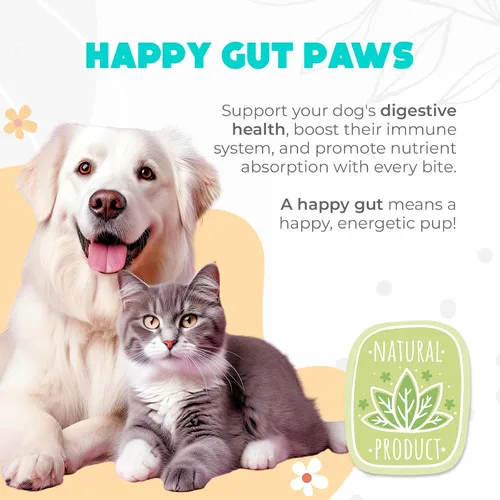 Vista 4 de Probióticos masticables para perros, 150 unidades, apoyo digestivo, para la salud intestinal y la diarrea, masticables probióticos para perros