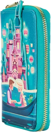 Vista 6 de Loungefly Disney Tangled Princess Castle - Cartera con cremallera alrededor