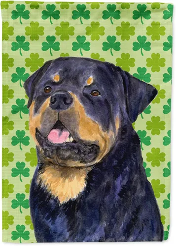 Vista 298 de Caroline's Treasures SS4442GF Affenpinscher Bandera de jardín con retrato de trébol del día de San Patricio para buzón, bandera decorativa