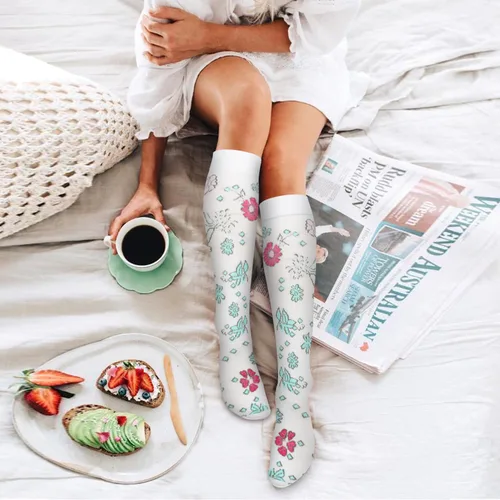 Vista 3 de Bluemaple Paquete de 6 calcetines de compresión de cobre para mujeres y hombres, el mejor apoyo para médicos, correr, enfermería, atletismo