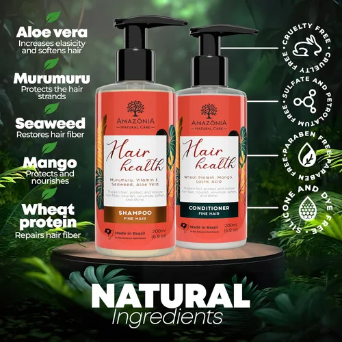 Vista 3 de All Natural - Juego de champú y acondicionador para cabello saludable para mujeres y hombres, champú y acondicionador para reparación de puntas