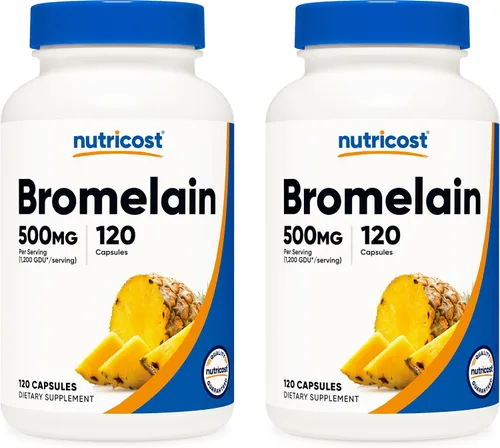Vista 6 de Nutricost Bromelina (500 mg) 120 Cápsulas Vegetarianas, Sin Gluten