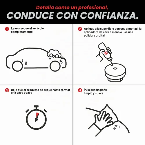 Vista 8 de Malco Cherry Flash - Cera de pasta líquida para autos – Protege y dale brillo a tu vehículo/La forma más fácil de encerar manualmente tu auto/Brillo
