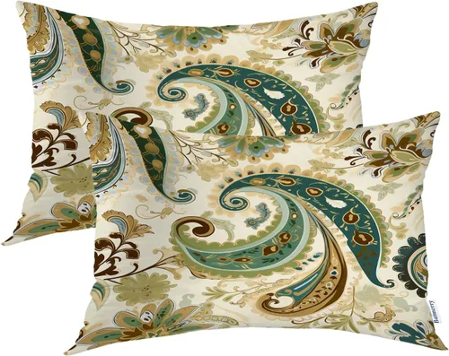 Vista 47 de Batmerry Autumn Maple Leaves Throw Pillow Covers, red Fall Orange Leaves Decorative Pillow Covers Digital Printing Blended for Couch Sofa Bed