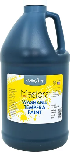 Vista 56 de Handy Art Little Masters - Pintura lavable, 16 onzas, color negro Bright & Mixable, High Opacity, Washable Colors for Classroom, Students, Kids