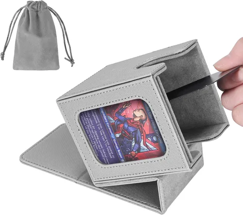 Vista 15 de AFIING MTG Caja de Mazo para Commander Display, Caja de Cartas que Cabe 100 Cartas con Doble Funda, Caja de Almacenamiento Magic Commander TCG con 2