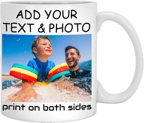 Vista 20 de Taza de café personalizada, crea un regalo único con tus fotos, texto y nombres, perfecta para mamá, papá, amigos y ocasiones especiales, 11 onzas