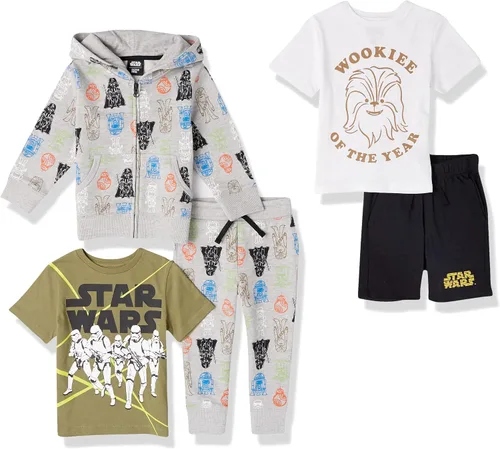 Vista 9 de Amazon Essentials Disney Marvel Star Wars Conjuntos de ropa para niño y niño pequeño (anteriormente Spotted Zebra), paquete de 5