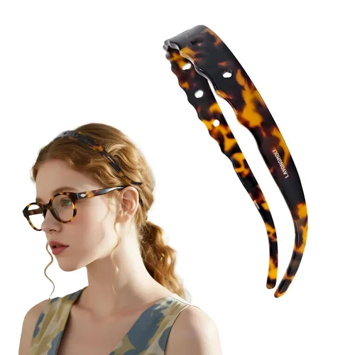 Vista 19 de Diademas de acetato para mujer - Diademas delgadas antideslizantes con dientes, diseño amigable con gafas, accesorios para el cabello estilo 90s