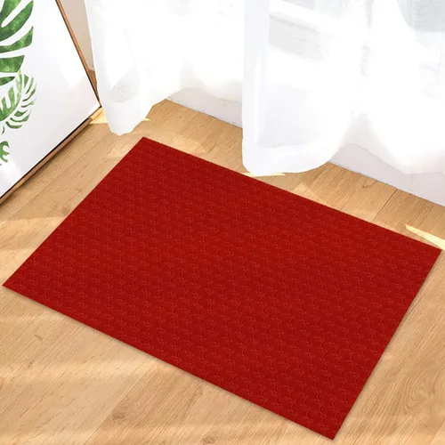 Vista 3 de Tapete para puerta para decoración de dormitorio, alfombras de ondas rojas, alfombras de vacaciones para sala de estar, alfombras de baño