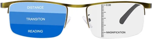 Vista 11 de Gafas de lectura progresivas multifoco para computadora con bloqueo de luz azul lectores
