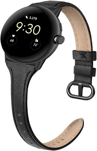 Vista 6 de Bandas de cuero compatibles con Google Pixel Watch 4/3 de 41 mm/Banda de cuero para Google Pixel Watch 4 2 3 1 de 41 mm para mujeres Compatible