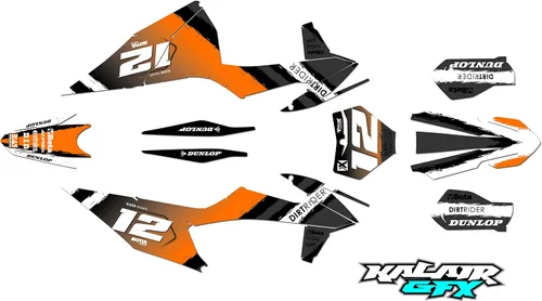 Vista 5 de Kit de gráficos para KTM Motocross 4-Stroke 250 SX-F, 350 SX-F y 450 SX-F años 2019, 2020, 2021 y 2022 Shear Series Magenta 16 Mil – Adhesivos