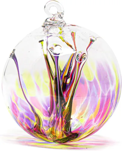Vista 16 de Luke Adams Glass Mini árbol de la vida de cristal de 3 pulgadas Adorno hecho a mano Bola colgante para observar jardín Decoración del hogar
