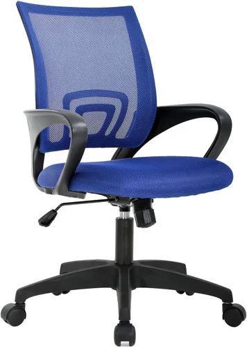 Vista 8 de Meet perfect Silla de oficina con respaldo medio, moderna silla ejecutiva de escritorio para computadora, silla giratoria con ruedas, silla