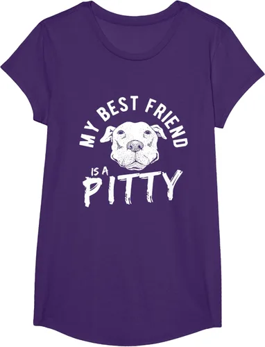 Vista 16 de My Best Friend Is A Pitty Pitties Pitbull - Camiseta Negro