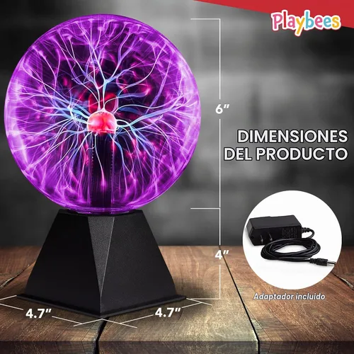 Vista 2 de Bola púrpura del plasma, lámpara del rayo de la bobina de Tesla de 7