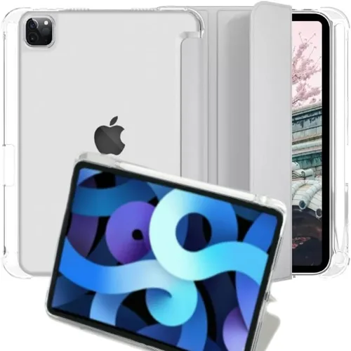 Vista 2 de [EDTOC] Funda para iPad Pro de 12.9 pulgadas de 5ª/6ª generación, verde oscuro, funda protectora delgada, carga de lápiz de Apple, encendido