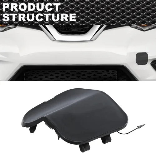 Vista 7 de CNNELL Cubierta de gancho de remolque para parachoques delantero compatible con Nissan Rogue 2014 2015 2016