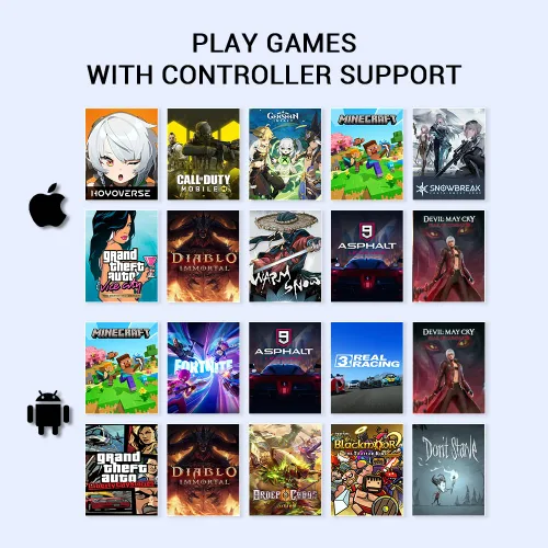 Vista 6 de GameSir X5 Lite Mobile Gaming Controller for Android & iPhone 15/16 Series (USB-C), Hall Effect Joystick, Lightweight Ergonomic Phone Controller